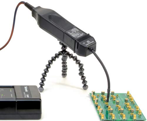 Tektronix IsoVu probe making measurements