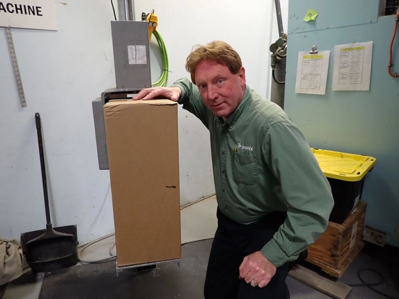 Person performing product qualification testing.