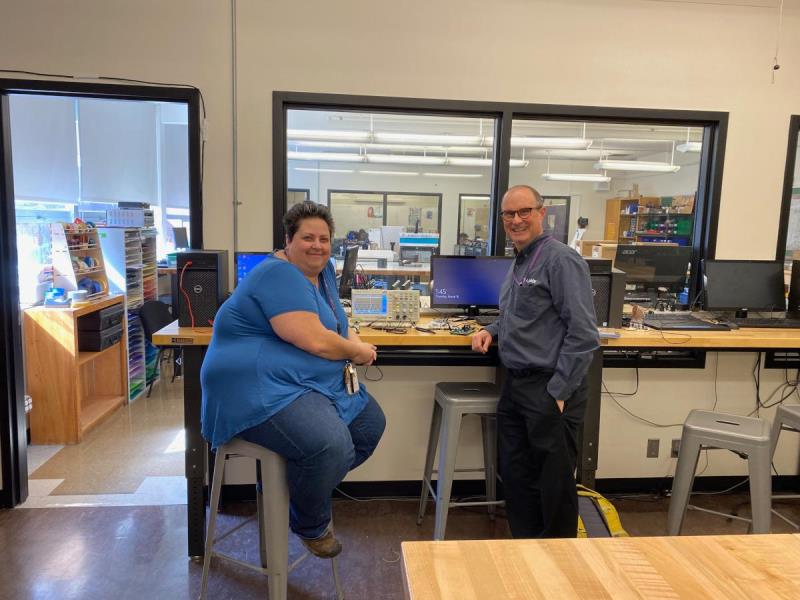 Cady Geer and David Pereles, Technical Marketing Manager at Tektronix