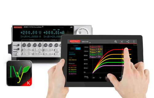 Keithley IVy - Wireless I-V characterization on a mobiles device