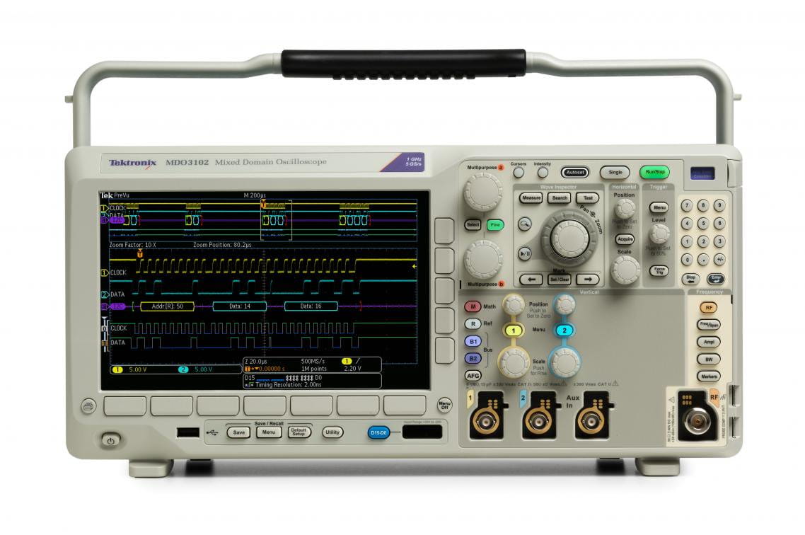 MDO3000 Mixed Domain Oscilloscope - front view