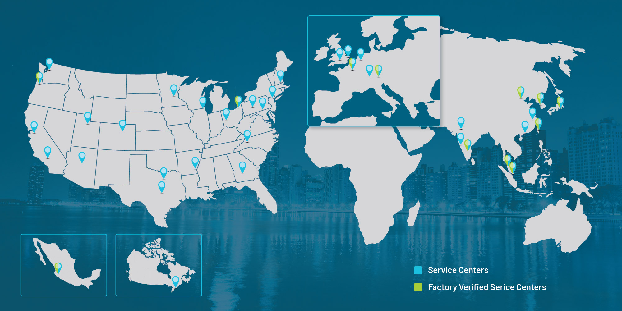 Tektronix Service Factory Map