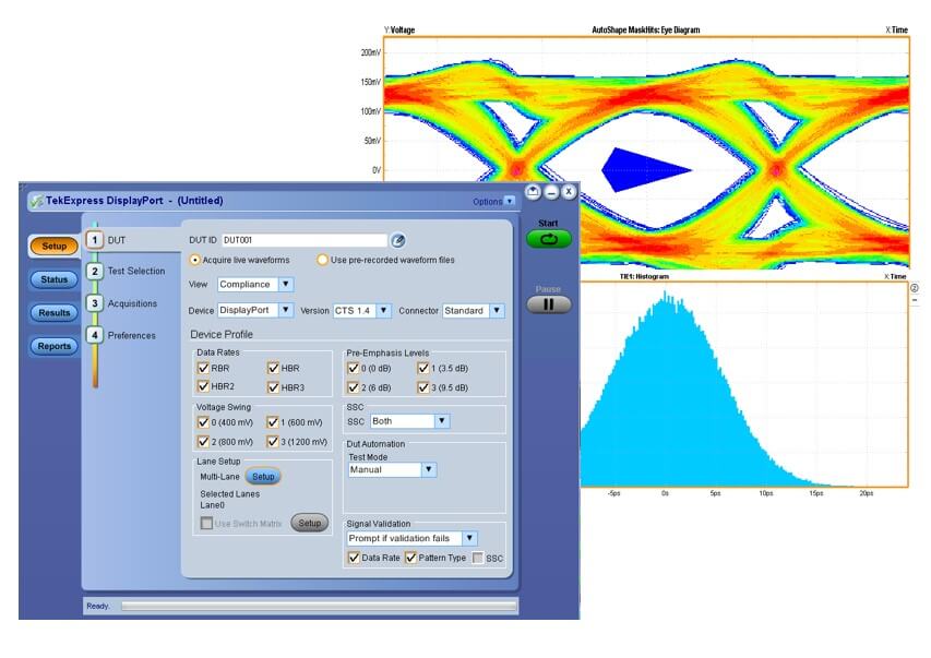 DisplayPort Validation Software