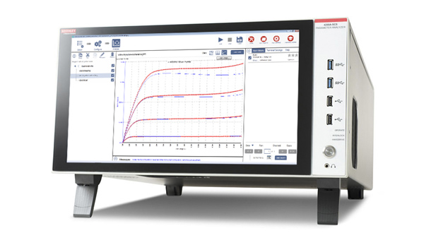 IV Characterization - image of a Tektronix 4200-SCS Parameter Analyzer measuring I-V curves