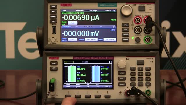 Short Demonstration of How the 2281S Battery Simulator Emulates a Battery and How the 2450 Source Me