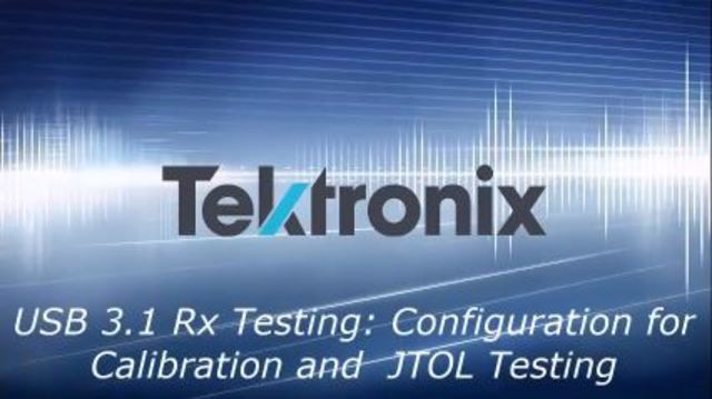 USB 31 Rx Calibration and Testing Setup