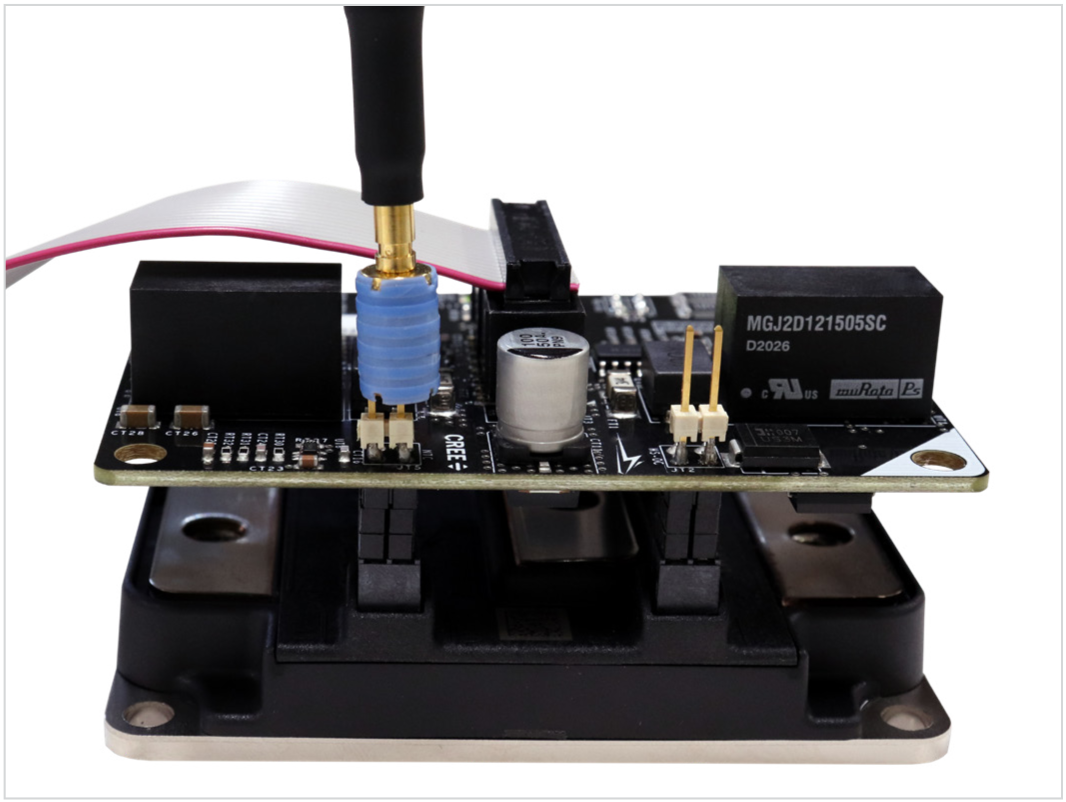 MMCX to Square Pin Adapter. Photo © Wolfspeed. Reprinted with permission