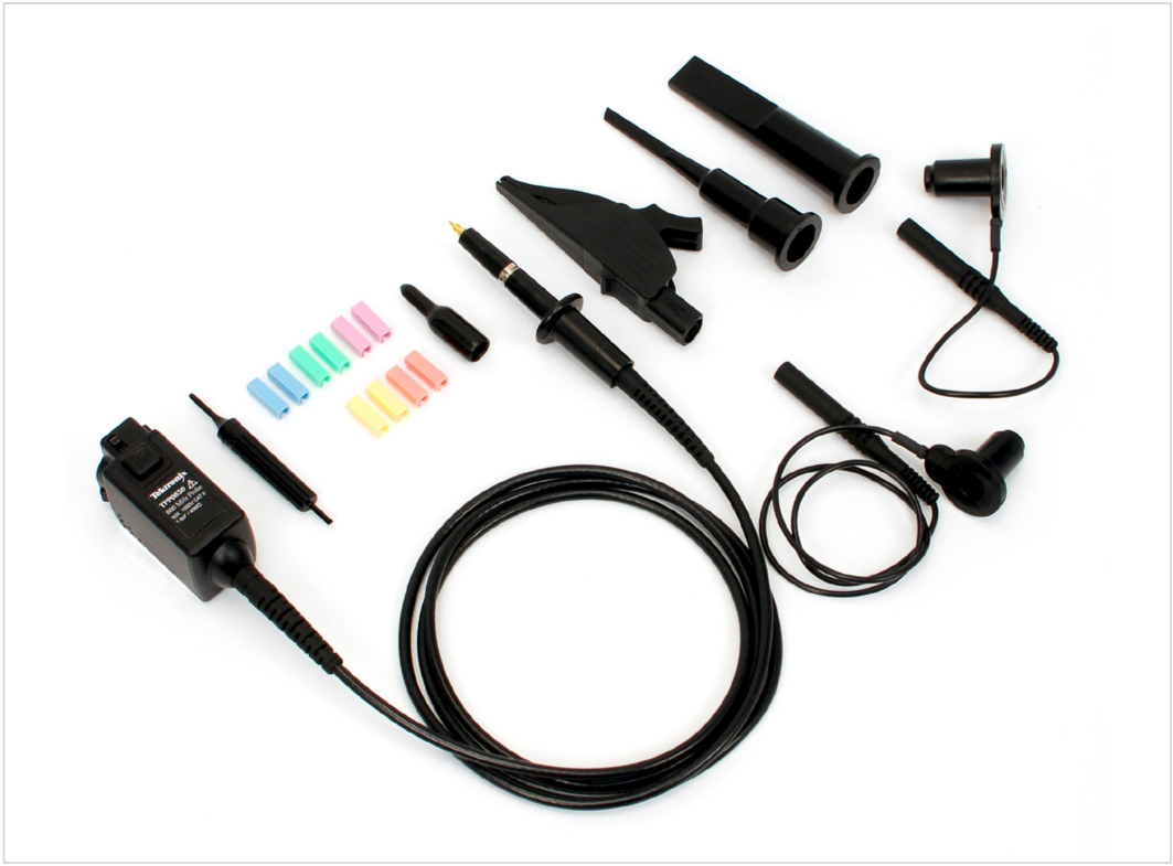 Tektronix TPP0850 Voltage Probe. Single-ended, ground-referenced probe with 50× attenuation (up to 100VRMS) and 800 MHz bandwidth