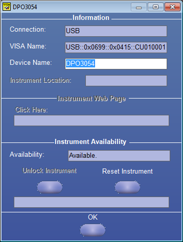 OpenChoice Instrument Manager properties device name OCIMproperties20device20name